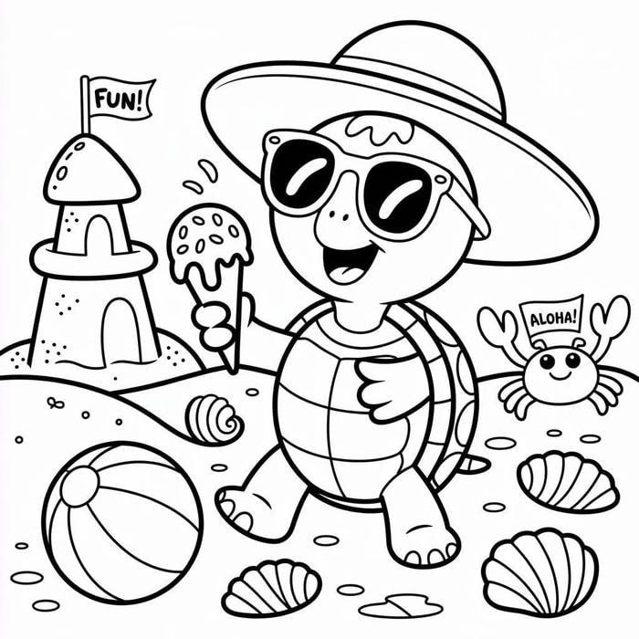 tranh rùa phù hợp cho hoạt động tô màu ở lớp