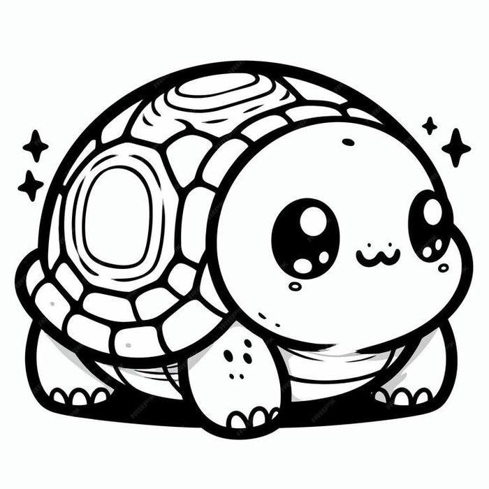 tranh tô màu con rùa dành cho hoạt động tại nhà