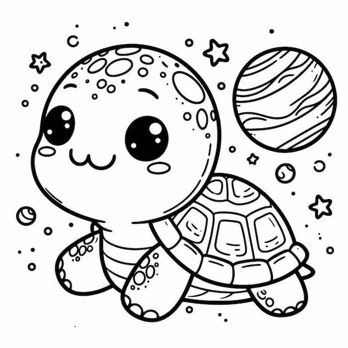 tranh vẽ rùa dùng trong sách tô màu cho bé