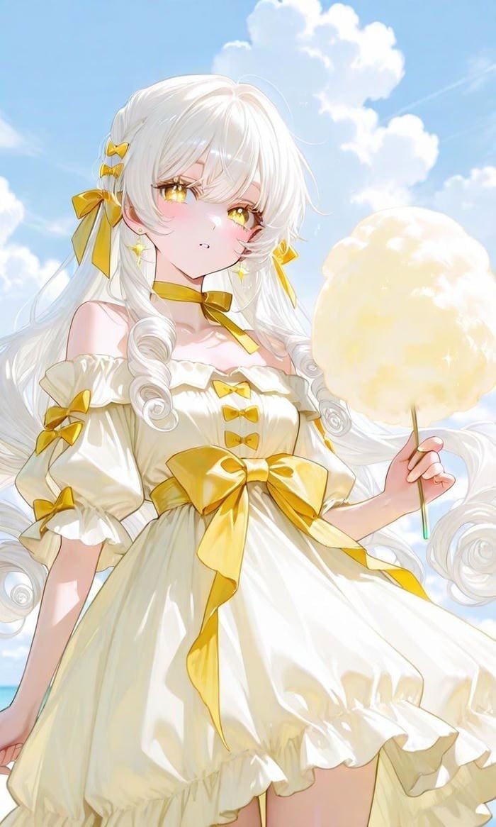 Ảnh anime girl tóc trắng với ánh mắt sắc sảo khó đoán