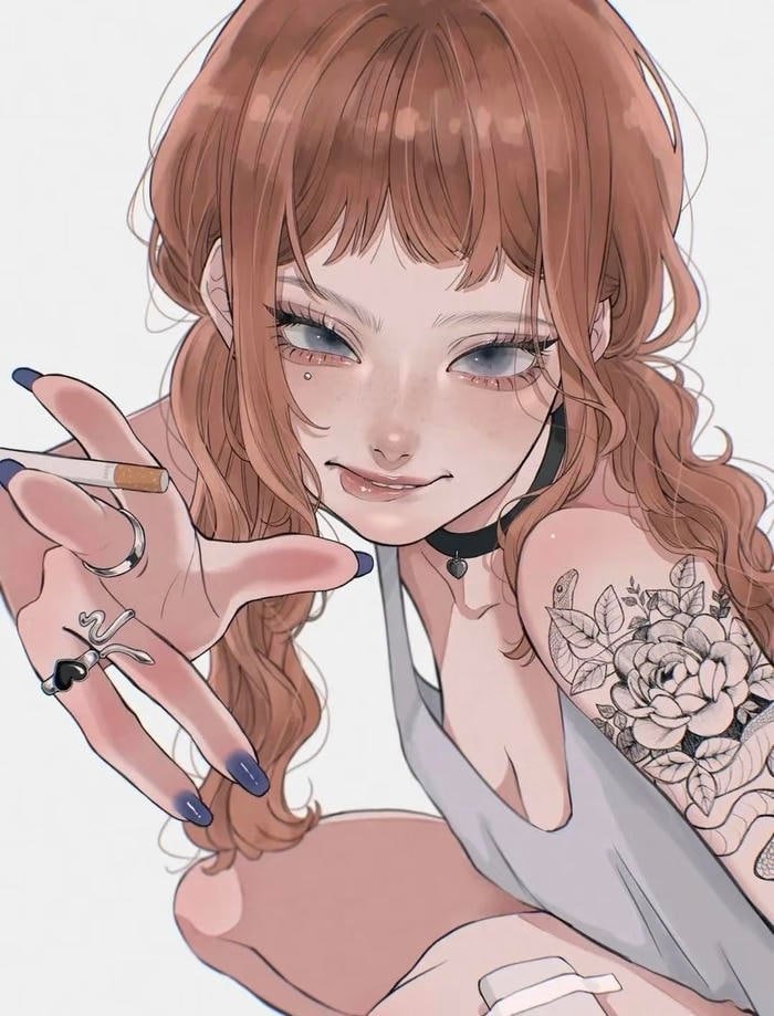 Ảnh anime nữ ngầu khắc họa tinh thần quyết đoán