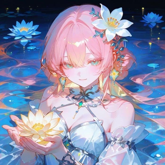 Ảnh anime nữ tóc hồng phong cách trẻ trung năng động