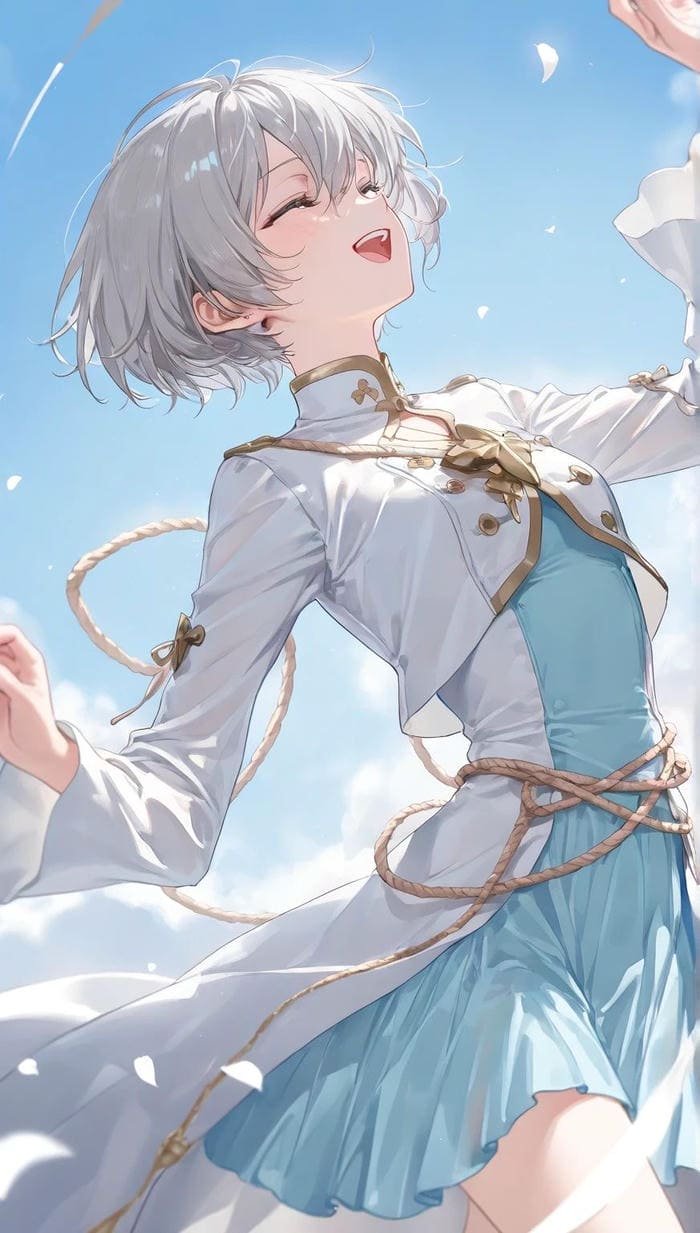 Ảnh anime nữ tóc ngắn gợi tinh thần tự chủ rõ ràng