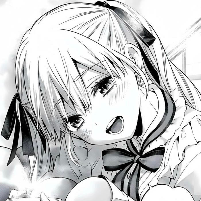 Ảnh anime nữ trắng đen với vẻ đẹp nghệ thuật