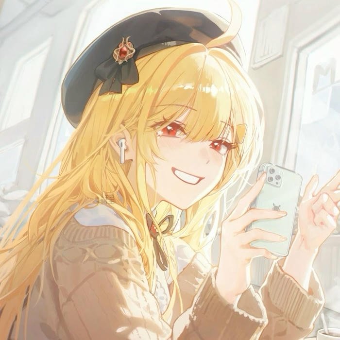 Ảnh anime tóc vàng mang vẻ đẹp rực rỡ đầy cuốn hút