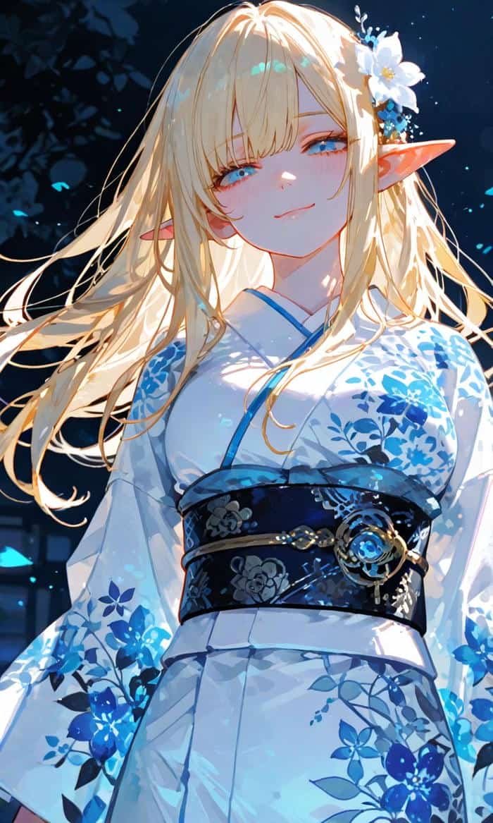 Ảnh anime tóc vàng phong cách cá tính trẻ