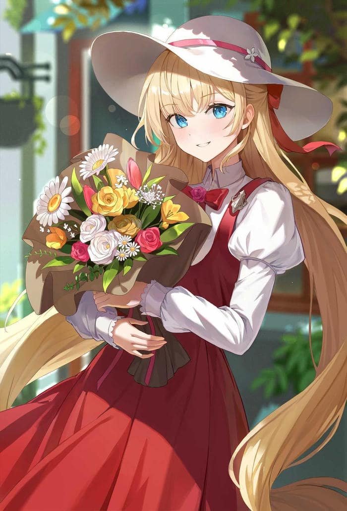 Ảnh anime tóc vàng phong cách hiện đại rõ nét