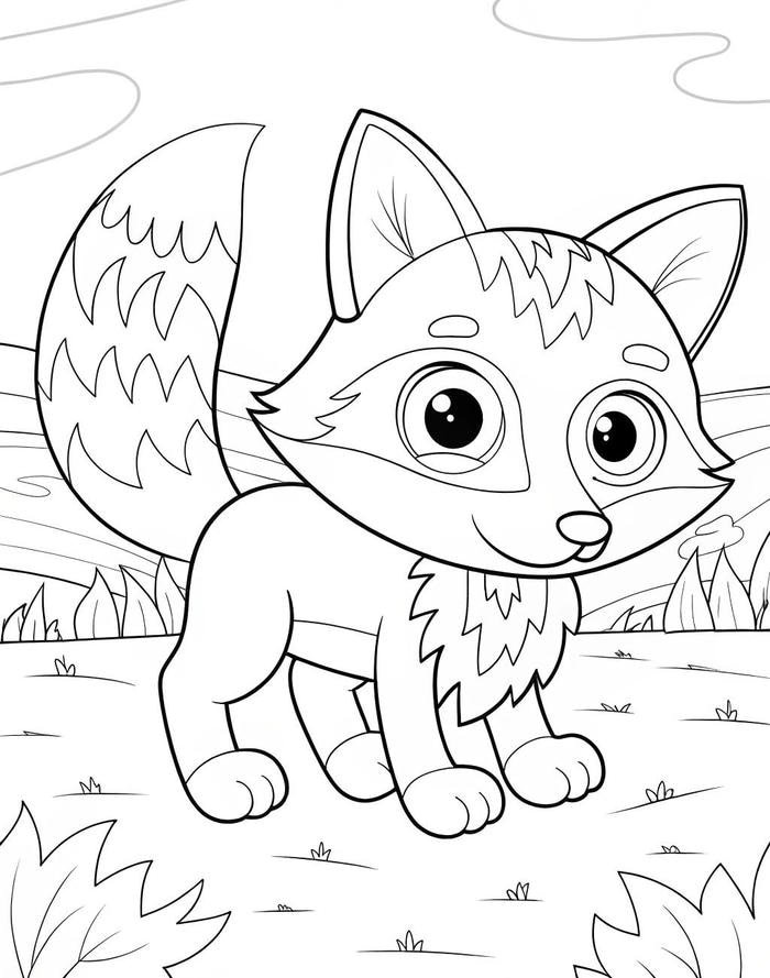 Ảnh bài thực hành tô màu con cáo nâng cao tính kiên trì