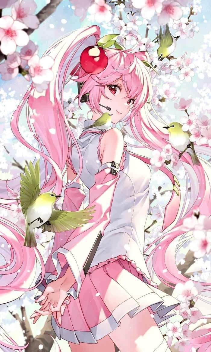 Ảnh hình nền anime nữ tạo không gian thư giãn