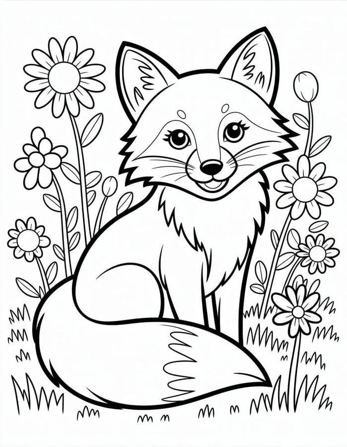 Ảnh hoạt động tô màu con cáo giúp ổn định trạng thái