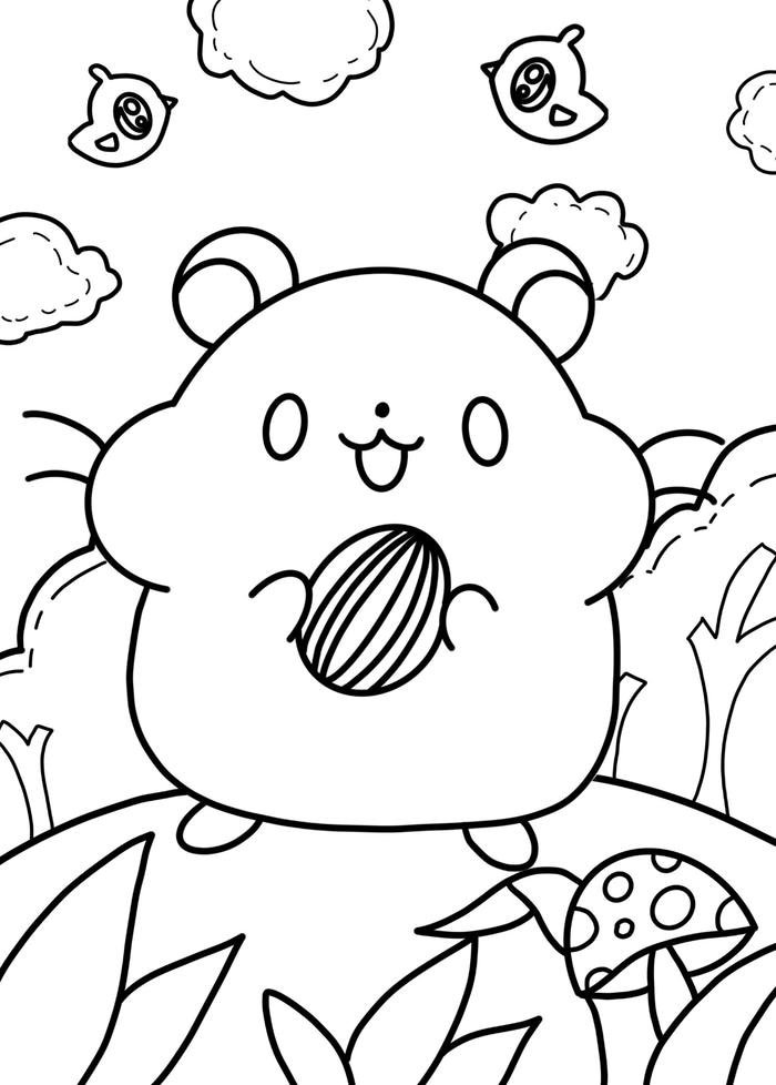 Ảnh tô màu con chuột dành cho bé trong độ tuổi đầu đời