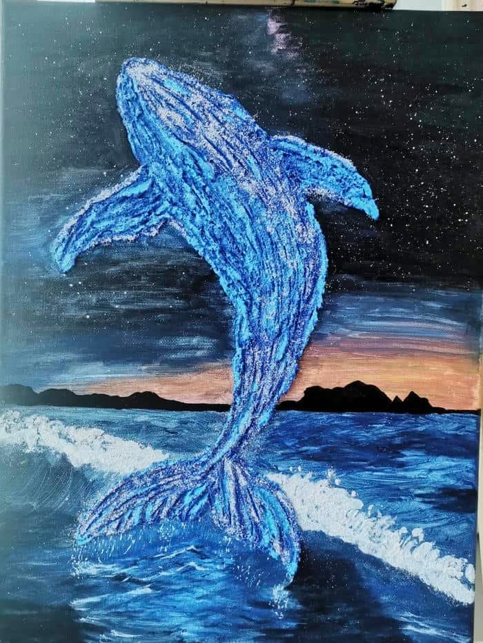 Ảnh tranh vẽ con cá mang phong cách thể hiện tinh tế