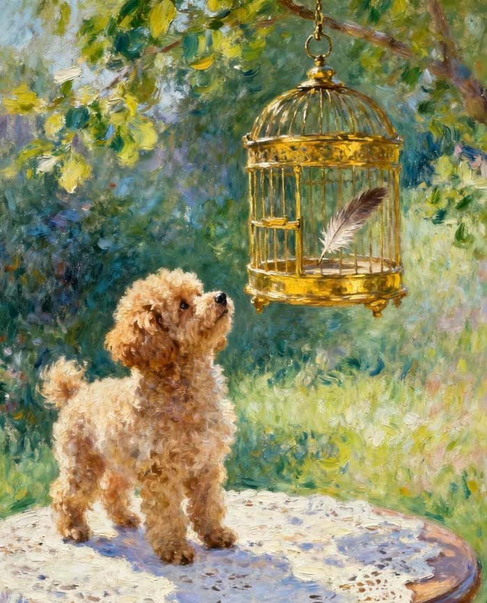 Ảnh vẽ tranh con chó gợi lên mối quan hệ gần gũi