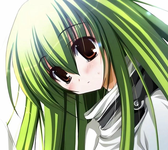 Anime xanh lá cây cực kì cute