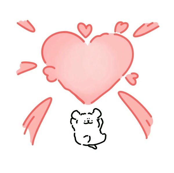 Biểu tượng trái tim xuất hiện trong meme đáng yêu