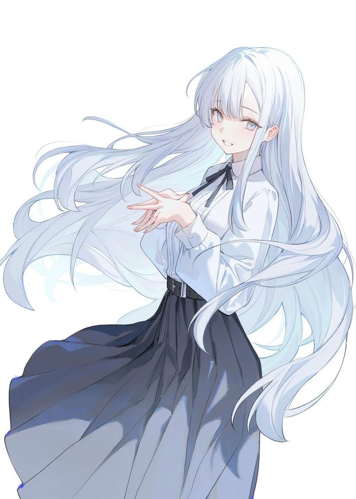 Bức ảnh anime girl tóc trắng thể hiện trạng thái tâm lý sâu