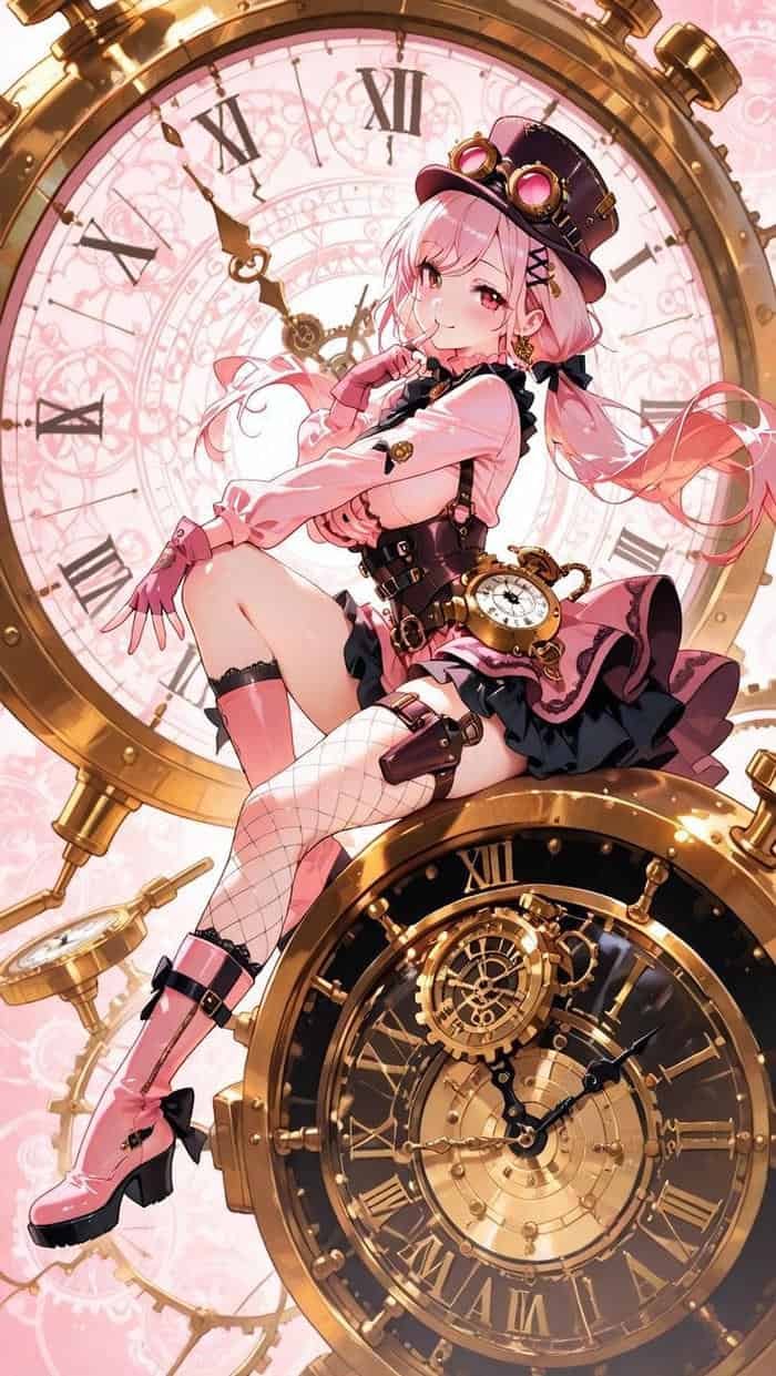 Bức ảnh anime nữ tóc hồng thể hiện nét đẹp dễ mến