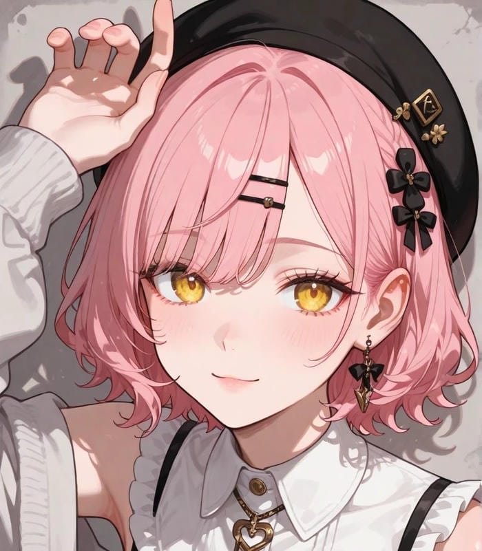 Bức ảnh anime nữ tóc ngắn thể hiện cá tính trẻ trung