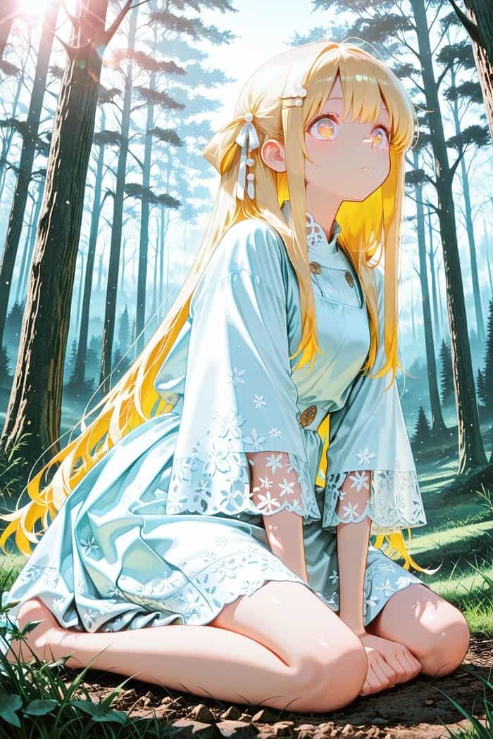 Bức ảnh anime tóc vàng mang khí chất nổi bật