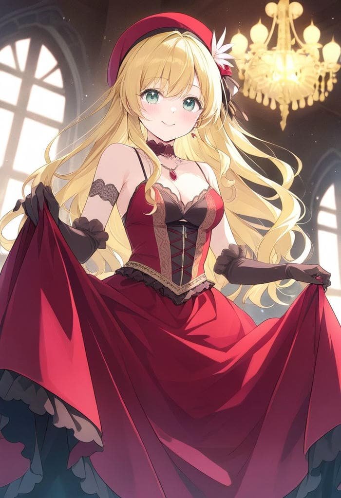 Bức ảnh anime tóc vàng mang tinh thần năng động rõ