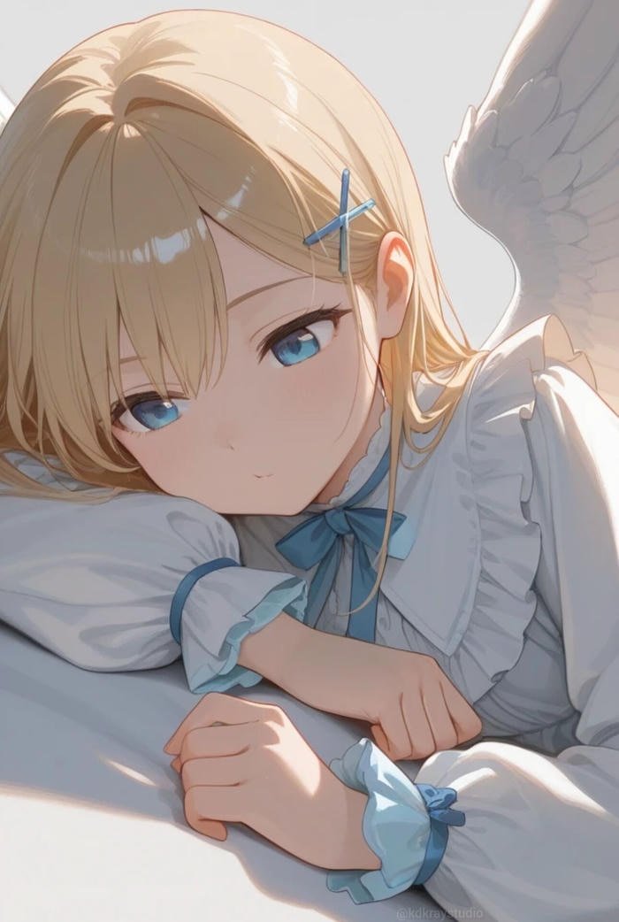 Bức ảnh anime tóc vàng thể hiện tinh thần lạc quan mạnh