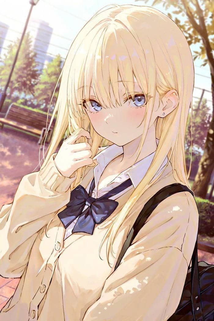 Bức ảnh anime tóc vàng với thần thái mạnh mẽ tự tin