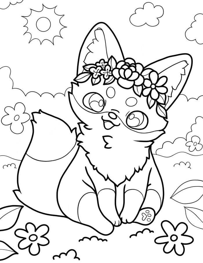 Bức ảnh bài thực hành tô màu con cáo rèn thói quen hoàn thành công việc