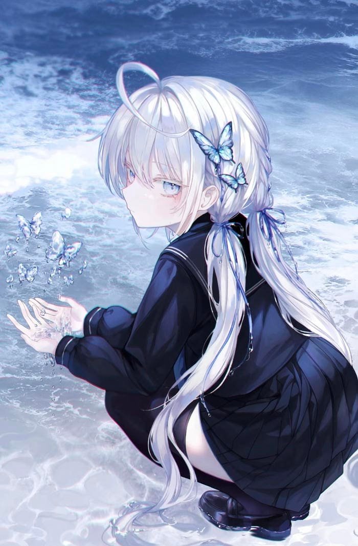 Bức ảnh hình nền anime nữ mang nét đẹp hiện đại