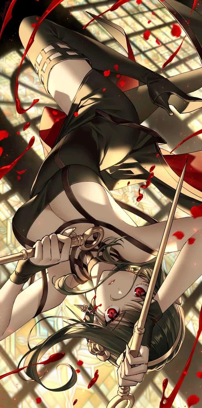 Bức ảnh hình nền anime nữ thể hiện chiều sâu thẩm mỹ