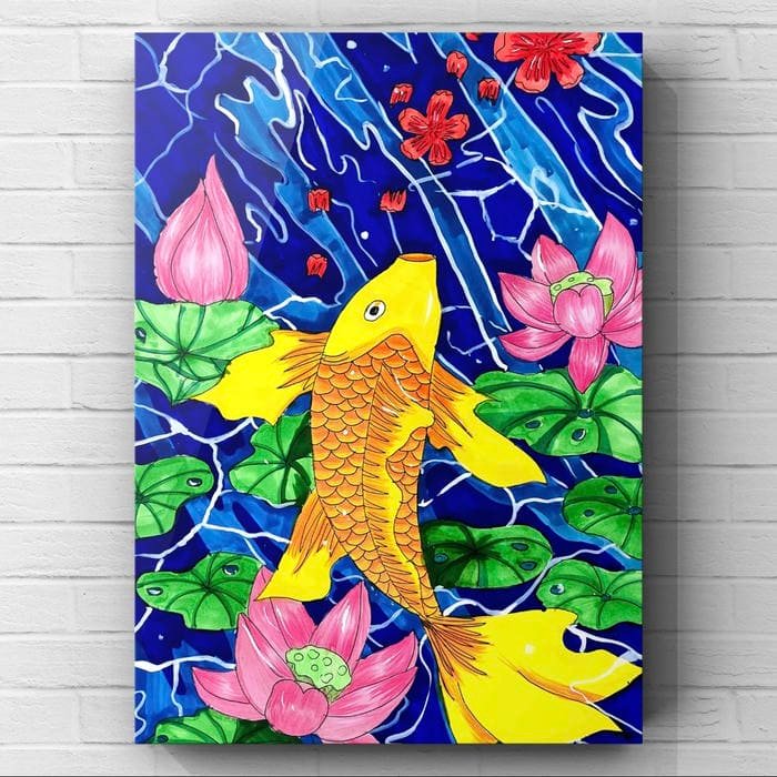 Bức ảnh tranh vẽ con cá thể hiện nét vẽ có chủ ý