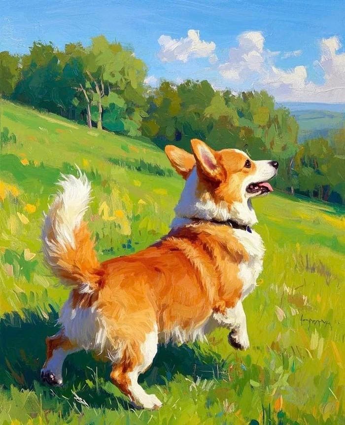 Bức ảnh vẽ tranh con chó gợi sự thân mật trong mối quan hệ