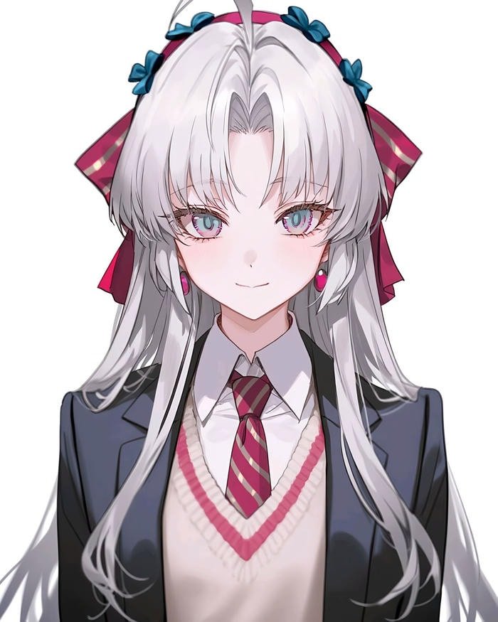 Bức hình anime girl tóc trắng mang khí chất riêng biệt nổi trội