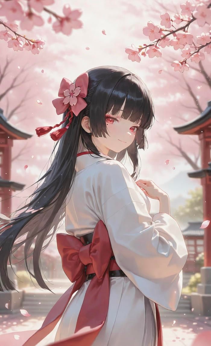 Bức hình anime nữ mặc kimono mang tinh thần văn hóa