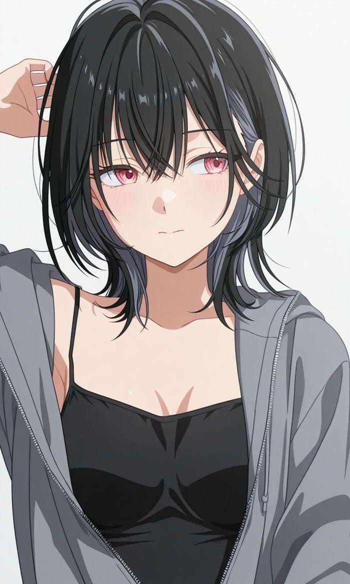 Bức hình anime nữ tóc ngắn mang nét đẹp năng động