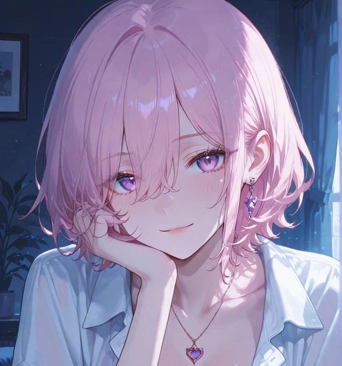 Bức hình anime nữ tóc ngắn mang vẻ đẹp tự nhiên