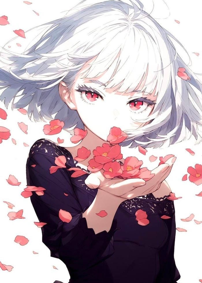 Bức hình anime nữ tóc ngắn với khí chất mạnh mẽ ổn định