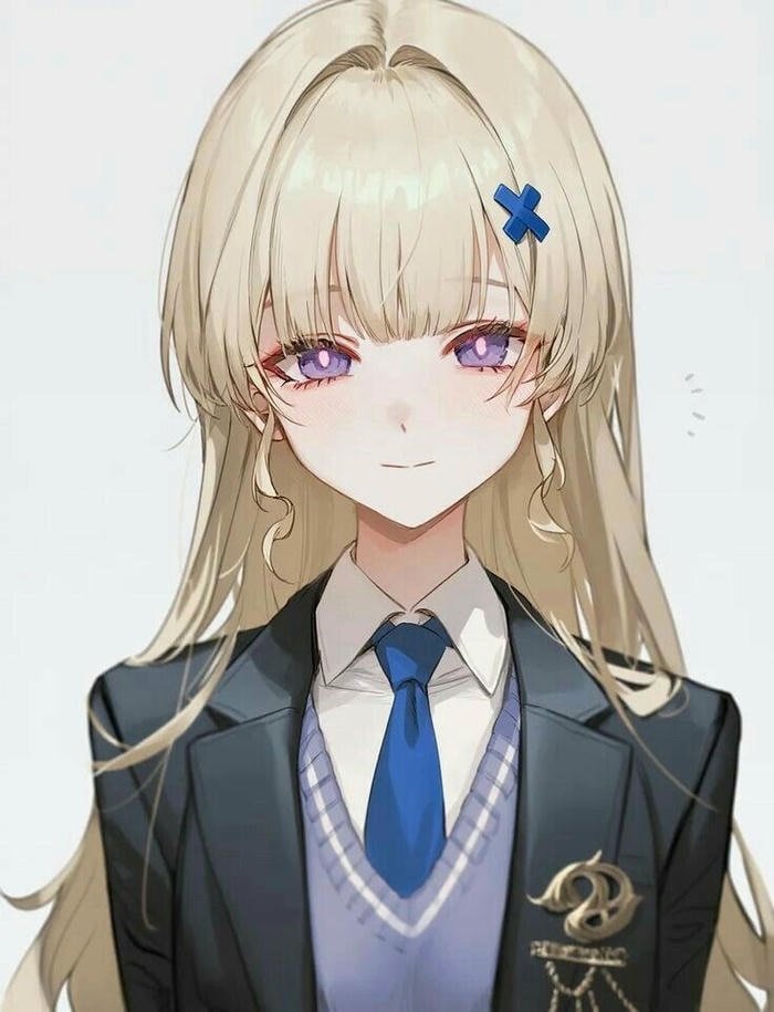 Bức hình anime tóc vàng mang nét đẹp trẻ trung sinh động