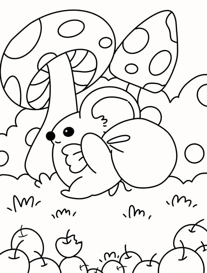 Bức hình tô màu con chuột hỗ trợ phát triển thói quen học tập