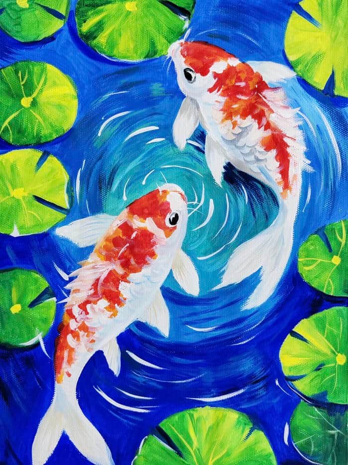 Bức hình tranh vẽ con cá tạo cảm giác dịu mắt
