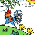 Bức hình tranh vẽ con gà tạo cảm giác thân quen