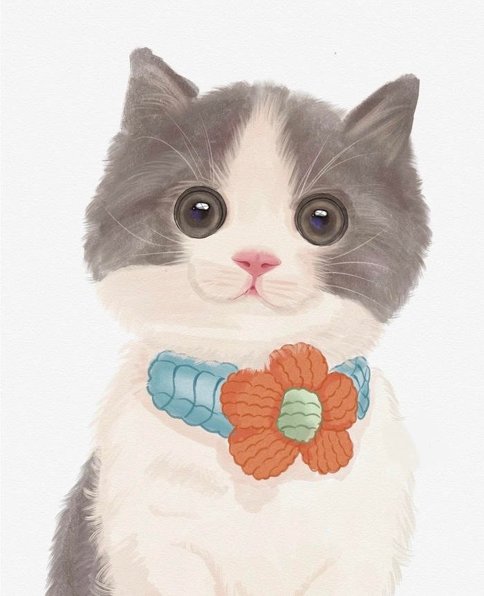 Bức hình tranh vẽ con mèo thể hiện sự tự do riêng