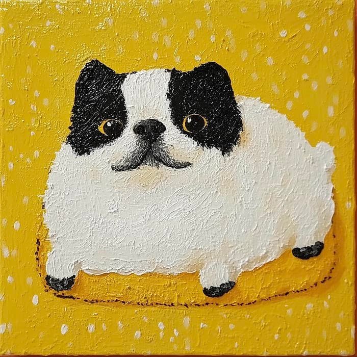 Bức hình vẽ tranh con chó mang lại sự gần gũi