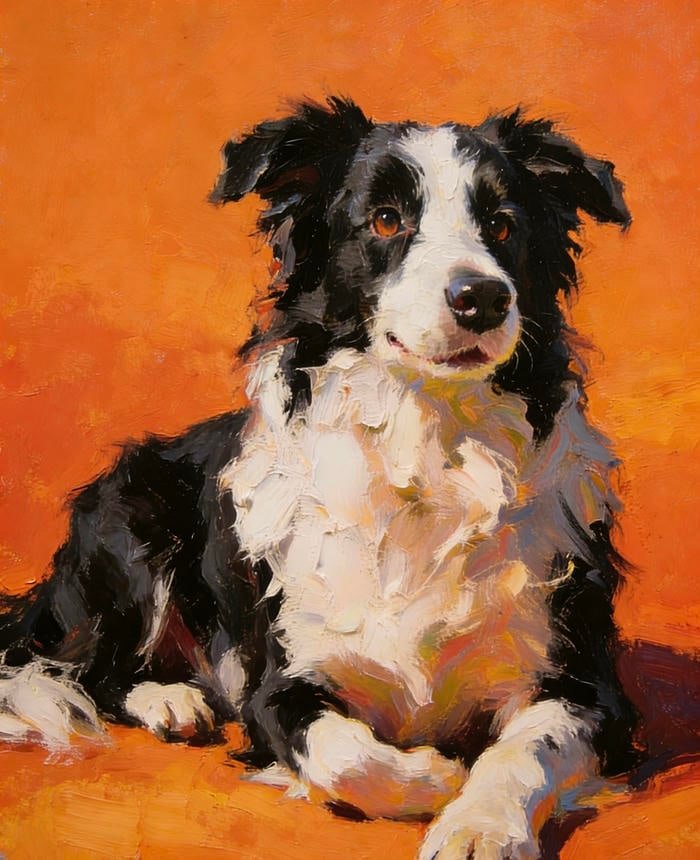 Bức hình vẽ tranh con chó tạo cảm giác được chia sẻ