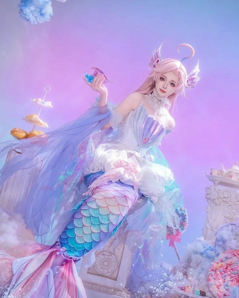 Cosplay nàng tiên cá tạo dáng uyển chuyển mềm mại