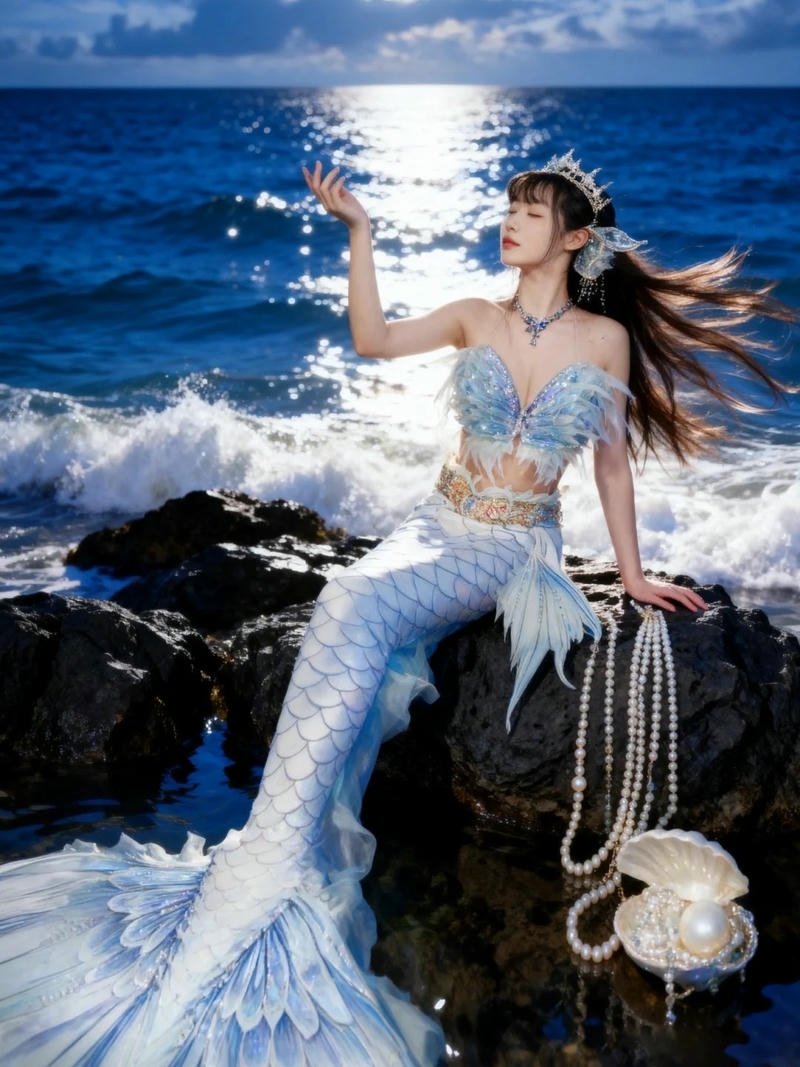 Cosplay nàng tiên cá trang phục lấp lánh đẹp mắt