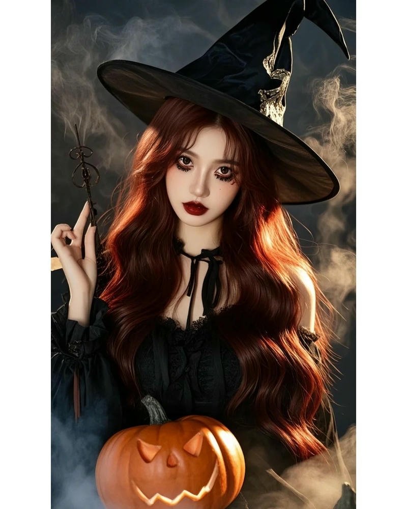 Cosplay phù thủy sắc màu huyền diệu rất hài hòa