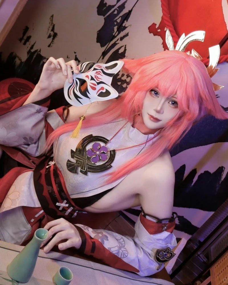 Cosplay yae miko concept fantasy đậm chất genshin