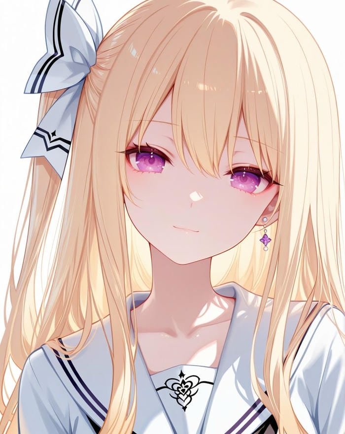 Hình ảnh anime tóc vàng thể hiện khí chất tươi sáng nổi bật