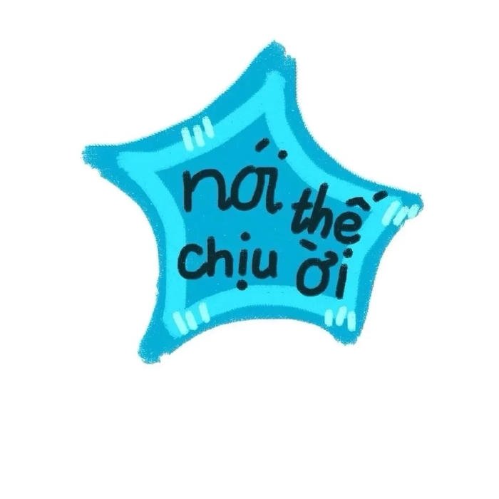Hình ảnh sticker chữ câu đáp nhanh