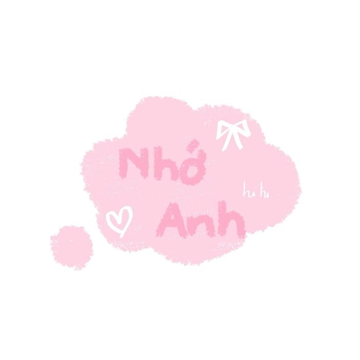 Hình ảnh sticker chữ mang ý nghĩa nhớ anh